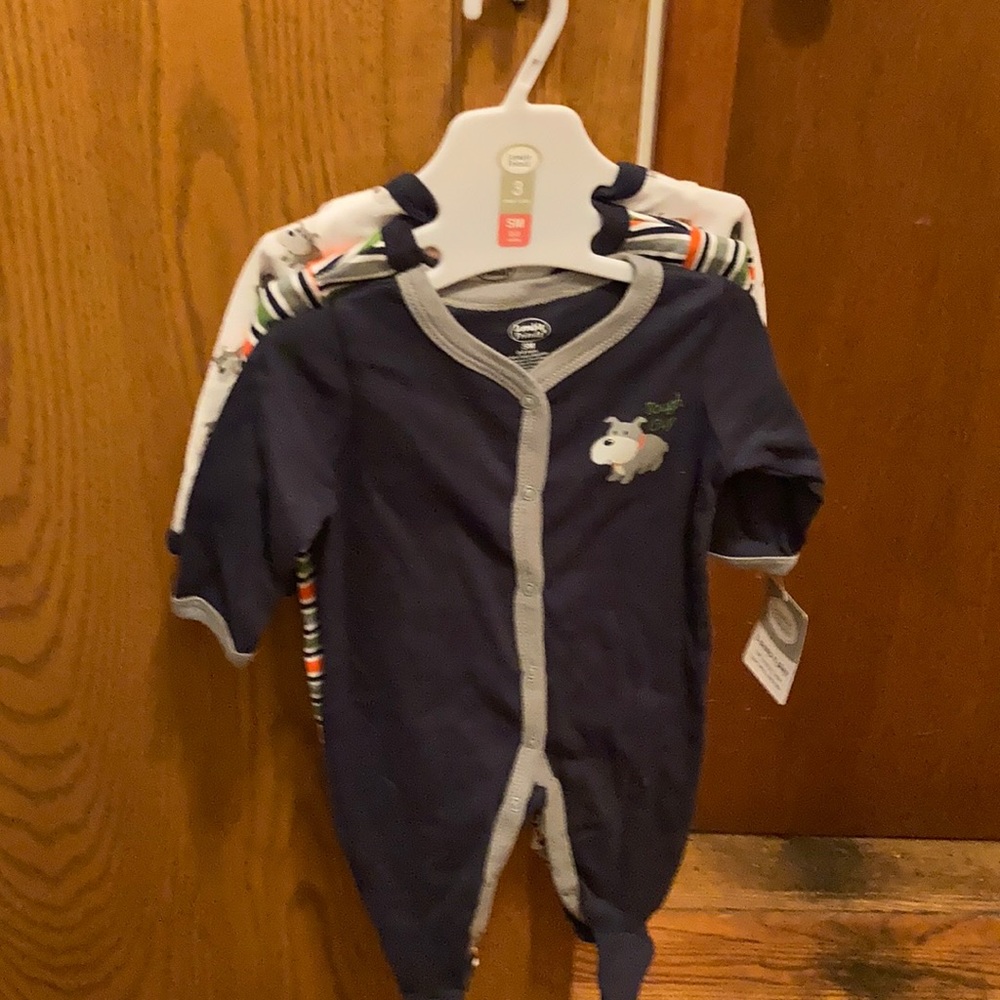 Sleep and play onesies.